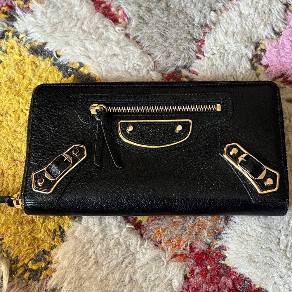 Balenciaga chèvre leather wallet